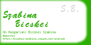 szabina bicskei business card
